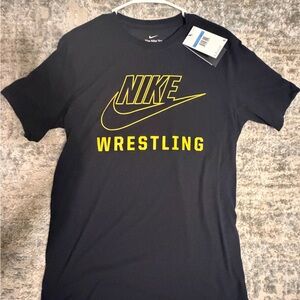 Nike Black and Yellow Wrestling Tee